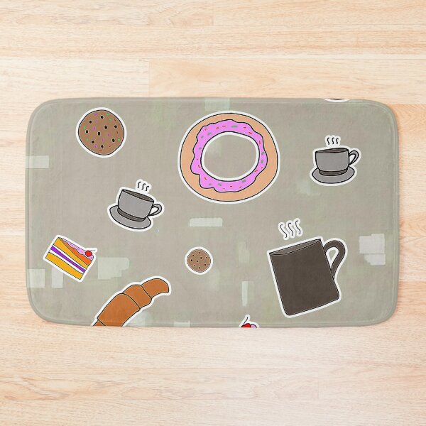 Item preview, "Café Treats Illustration with Cakes, Cookies, and Coffee" designed and sold by nighttime1990.