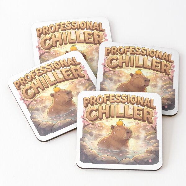 Item preview, Professional Chiller Funny Capybara Hot Spring Art designed and sold by DigitalAnnaBanana.