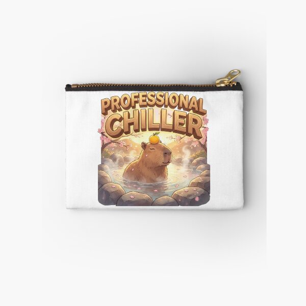 Item preview, Professional Chiller Funny Capybara Hot Spring Art designed and sold by DigitalAnnaBanana.