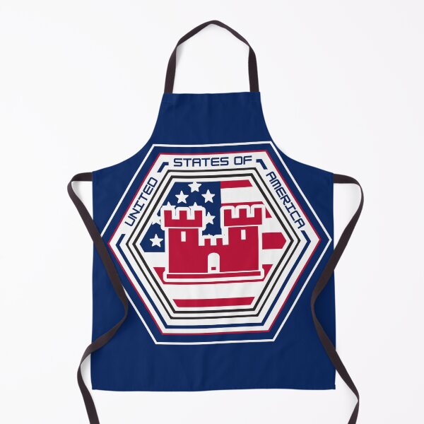 Item preview, United States of America Castle Hexagon Emblem – Patriotic Red Castle Design for Veterans, Military Engineers, and Proud Americans designed and sold by GFamilyC.
