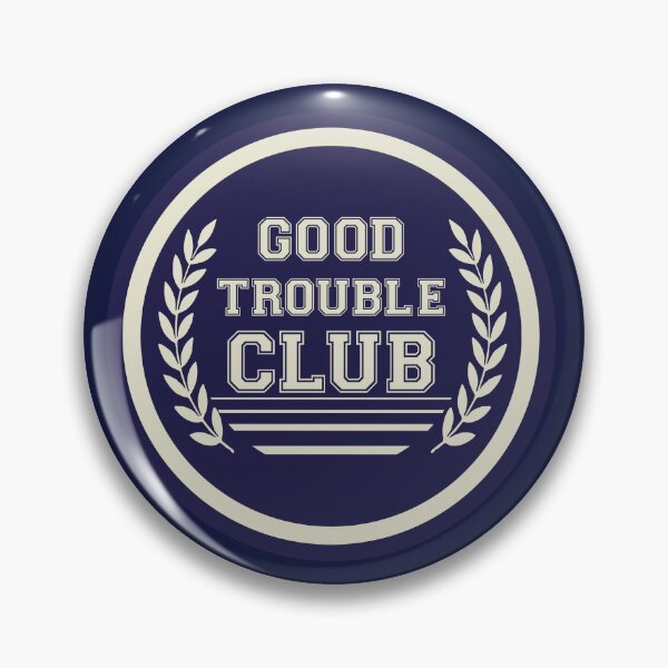 Item preview, Good Trouble Club Badge Sticker (Varsity Laurel Emblem) Description designed and sold by thirdeyesupplyco.