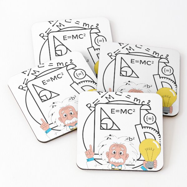 Item preview, Funny Scientist Cartoon With Math Formulas and Bright Idea Lightbulb designed and sold by GoldenSparkleShop.