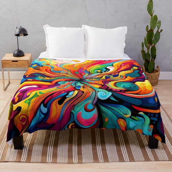 Item preview, Colorful Wallcovering Tapestry, duvet cover, throw blanket, shower curtain designed and sold by CharlottePlaceArt.
