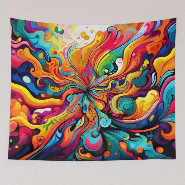 Item preview, Colorful Wallcovering Tapestry, duvet cover, throw blanket, shower curtain designed and sold by CharlottePlaceArt.