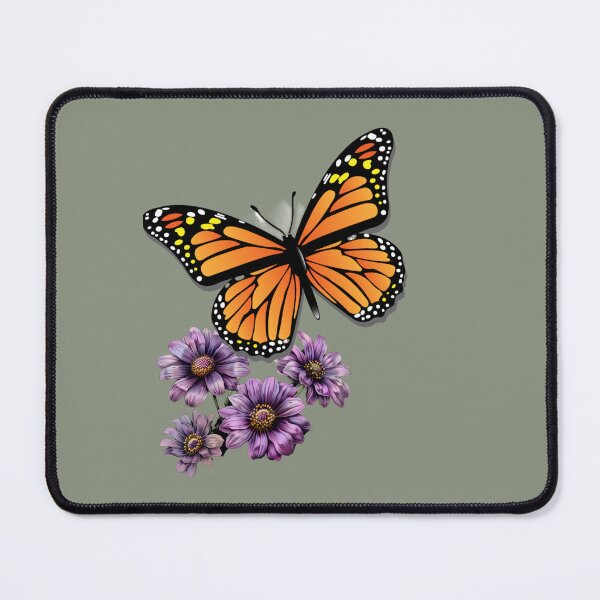 Item preview, Monarch butterfly and purple flowers designed and sold by Rockyctees.