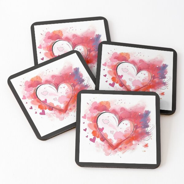 Item preview, Vibrant heart in watercolor style artwork  designed and sold by NivyasArtistry.