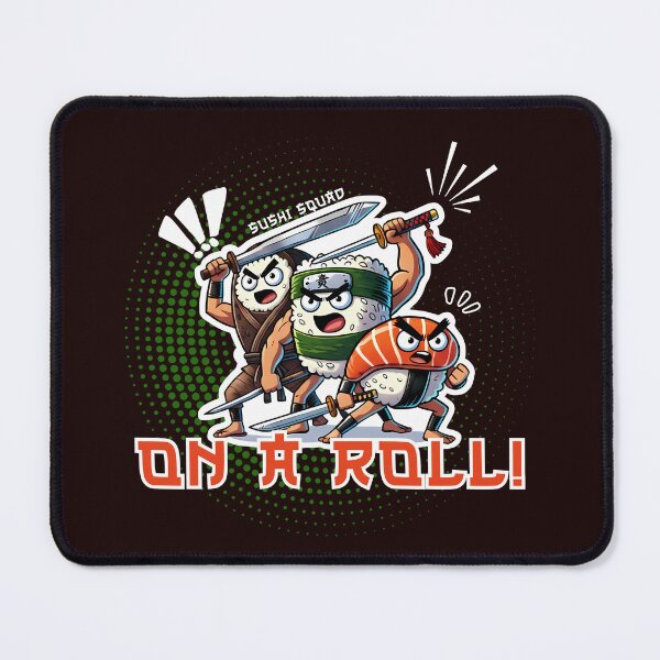 Item preview, Sushi Squad Ninja - On A Roll! Funny Japanese Food Pun designed and sold by IdentityinInk.