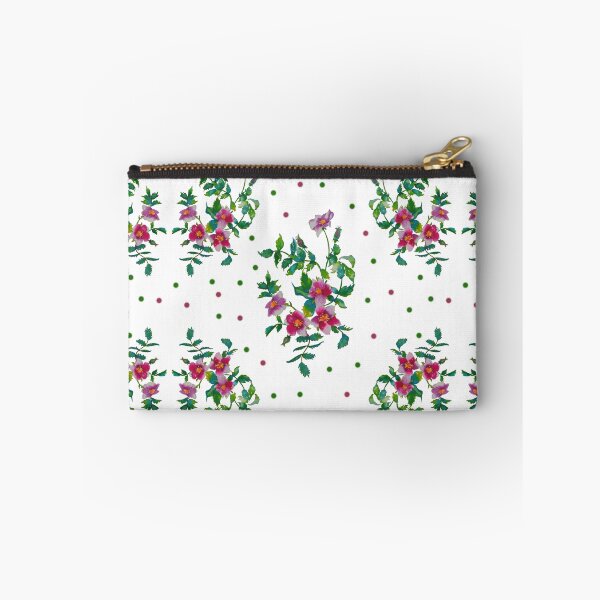 Item preview, Watercolor pink purple vintage  roses with polka dots  designed and sold by hollycooper.