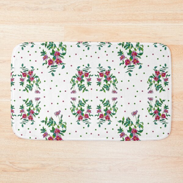 Item preview, Watercolor pink purple vintage  roses with polka dots  designed and sold by hollycooper.
