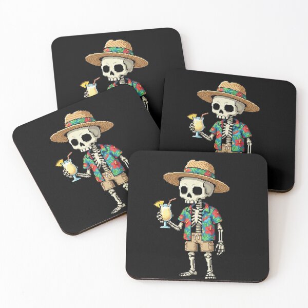 Item preview, Hawaiian Pixel Skeleton Shirt | Mr. SKVLL | Tropical Vacation Skeleton Gift designed and sold by MR.SKVLL.
