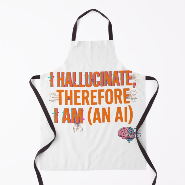 Item preview, I Hallucinate Therefore I Am An AI - Funny Artificial Intelligence Quote designed and sold by ThatzMyTee.