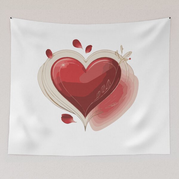 Item preview, Crimson Radiance: The Gilded Jewel Heart designed and sold by desinganddecor.