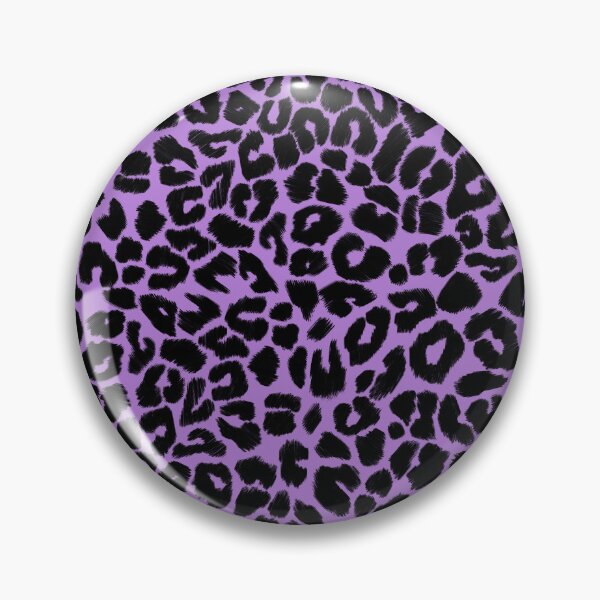 Artikelvorschau, Leopardenmuster in Lila und Schwarz entworfen und verkauft von OneThreeSix.