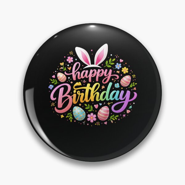 Item preview, Happy Birthday Easter Bunny Ears Eggs Girls Kids Toddler designed and sold by clothesy7.
