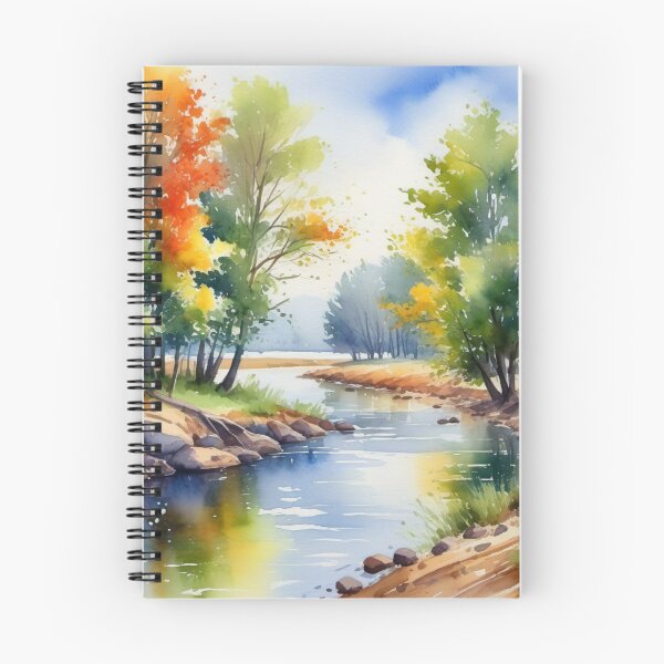 Artikelvorschau, Bäume am Flussufer im Herbst entworfen und verkauft von Kraftbaum.