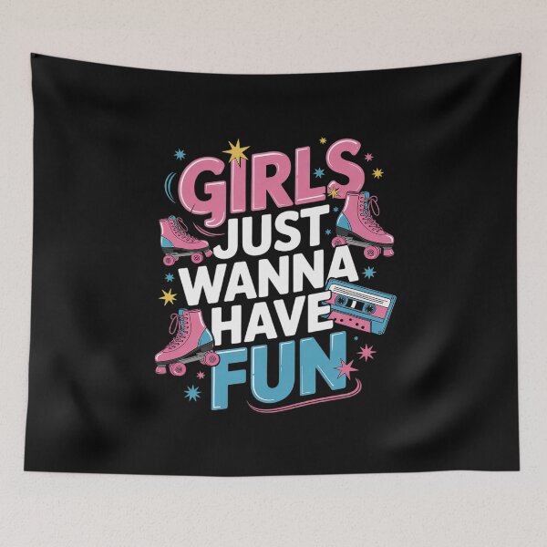 Item preview, 80's Girls Just Wanna Have Fun Nostalgia 1980s 6 designed and sold by MarkLeedsArt.