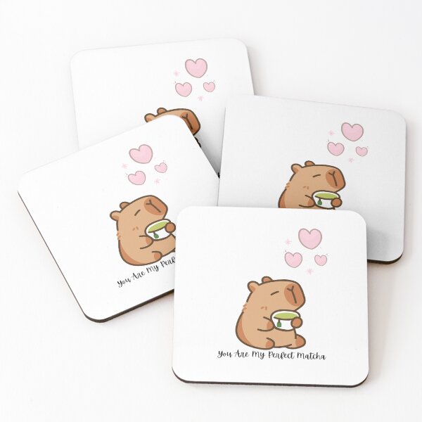 Item preview, Cute Capybara Perfect Matcha Valentine – Punny Aesthetic Tea Lover designed and sold by The Honey Pun Shop.