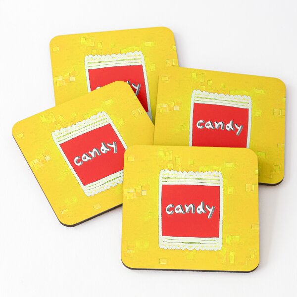 Item preview, "Red Candy Wrapper Illustration with Bold Typography" designed and sold by nighttime1990.