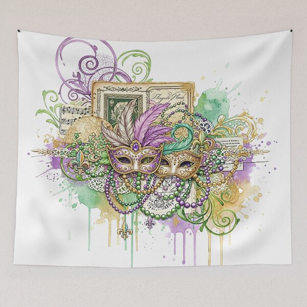 Item preview, Splatter Mardi gras collage designed and sold by ibelieveimages.