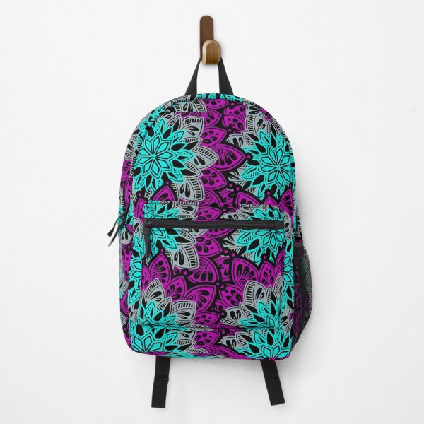 Item preview, Teal & Pink Mandala Floral Seamless Pattern | Boho Geometric Design designed and sold by RadharaniStudio.