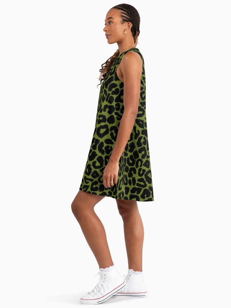 Leopard Print Pattern in Green and Black" A-Line Dress for Sale by  OneThreeSix | Redbubble
