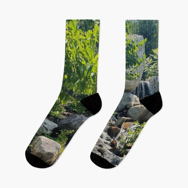 Item preview, Waterfall Garden trail | botanical | Japanese garden | stone path designed and sold by hollycooper.