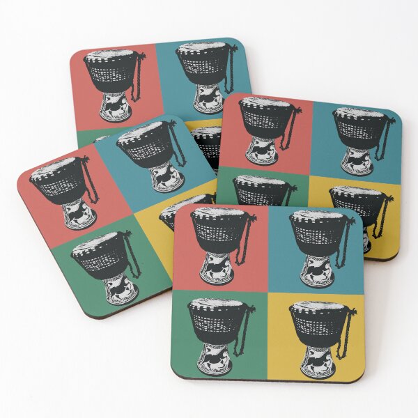 Item preview, African Echoes | Djembe Pop Art Stencil designed and sold by MammothArt.