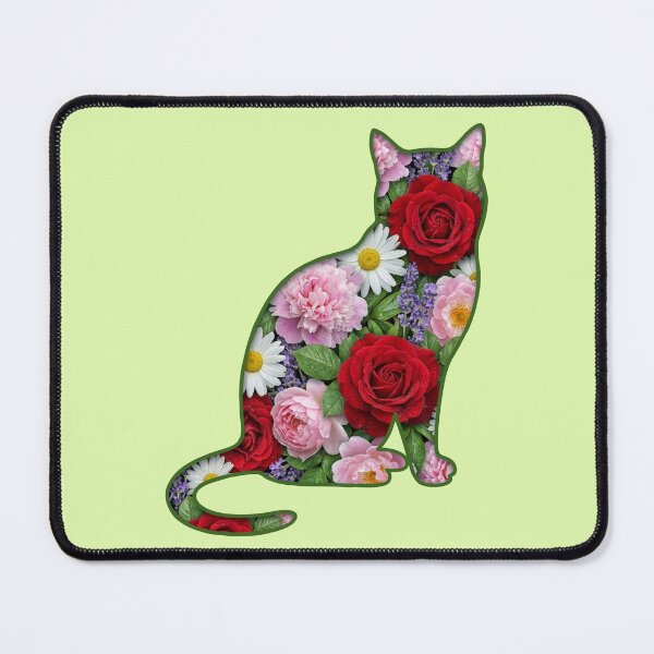 Item preview, Cat Silhouette Flowers designed and sold by Tridentulus.