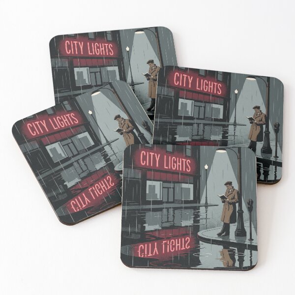Item preview, Vintage San Francisco "City Lights" Beat Poet Noir Poster designed and sold by Cozy-Old-Pub.