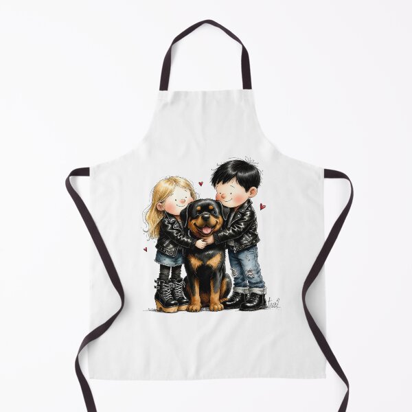 Item preview, Cute Kids Hugging Rottweiler designed and sold by MaciejRudzinsky.