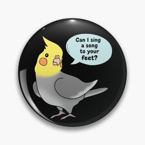 Item preview, Can I sing a Song to your feet? Cockatiel doodle designed and sold by FandomizedRose.