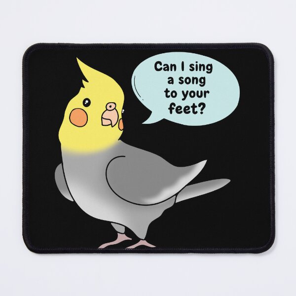Item preview, Can I sing a Song to your feet? Cockatiel doodle designed and sold by FandomizedRose.