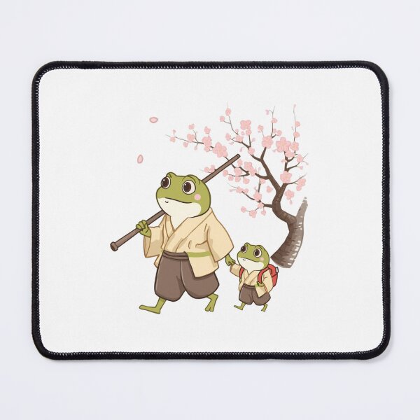Item preview, Cute Frog & Toad Samurai Frogs Walking in Spring Cherry Blossoms designed and sold by SOUFIANE1991.