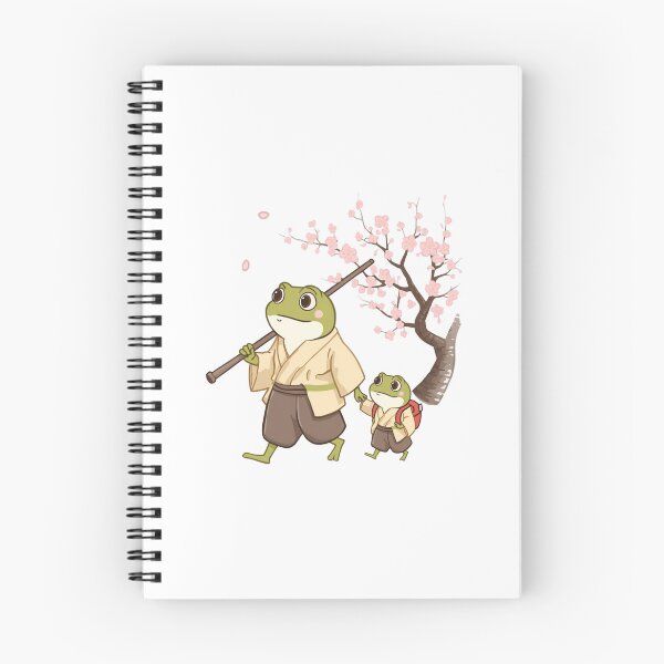 Item preview, Cute Frog & Toad Samurai Frogs Walking in Spring Cherry Blossoms designed and sold by SOUFIANE1991.