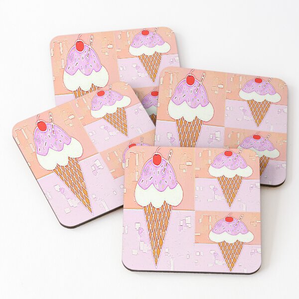 Item preview, "Ice Cream Cone Illustration with Sprinkles and Cherries" designed and sold by nighttime1990.