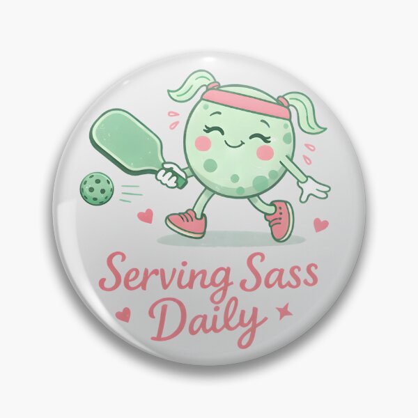 Item preview, Pastel Pickleball Player Serving Sass  designed and sold by HowToCanadian.
