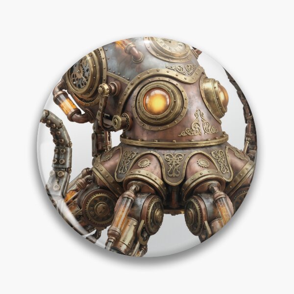 Item preview, Steampunk Kraken - Mechanical Octopus Design designed and sold by Neon Nature Studio.