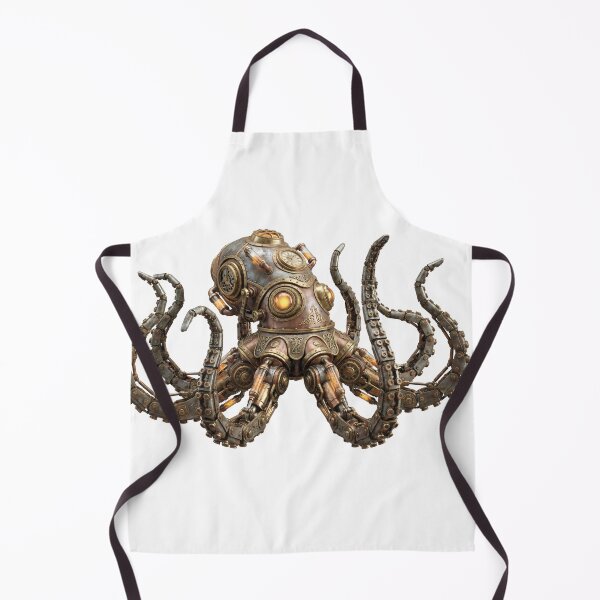 Item preview, Steampunk Kraken - Mechanical Octopus Design designed and sold by Neon Nature Studio.