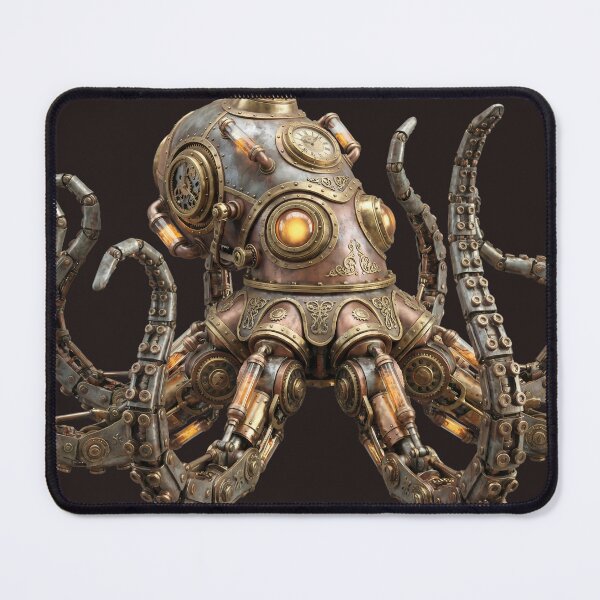 Item preview, Steampunk Kraken - Mechanical Octopus Design designed and sold by Neon Nature Studio.