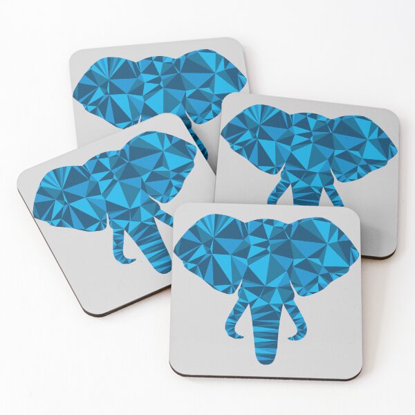 Item preview, Geometric Elephant Head | Cubist Low Poly Art designed and sold by MammothArt.