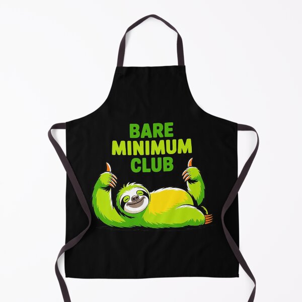 Item preview, Bare Minimum Club Funny Lazy Sloth Cartoon Design designed and sold by Amanda's Factory.