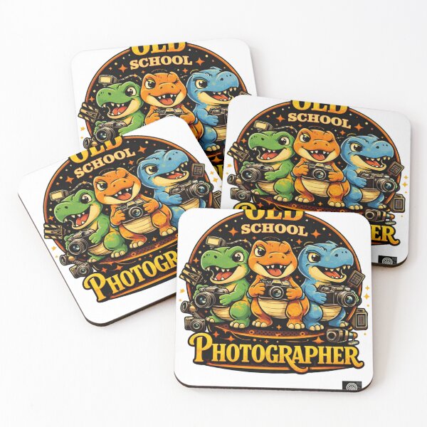 Item preview, Old School Photographer Cute Dinosaur Camera Illustration Retro Photography Art designed and sold by HOUSE OF TIST.