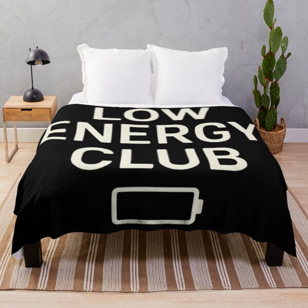 Item preview, Low Energy Club – Minimalist Burnout Humor Design designed and sold by Timeless Junction.