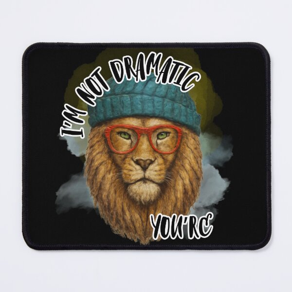 Item preview, Not Dramatic Lion Dreadlocks, Red Glasses & Smoke Art designed and sold by UUniqueIImprint.