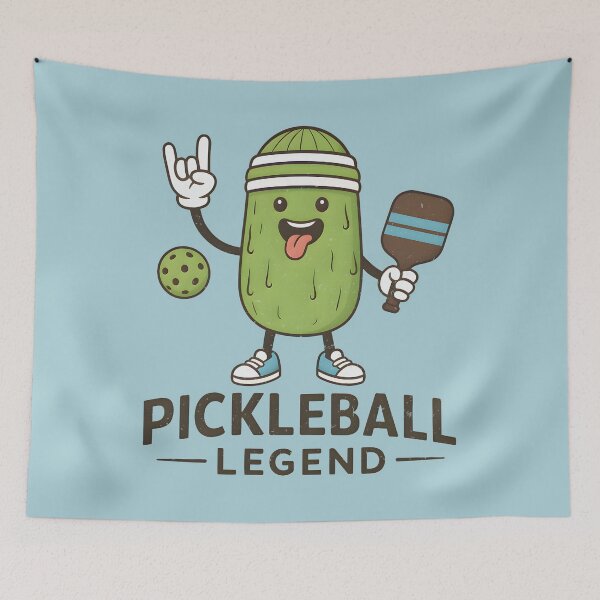 Item preview, Pickleball Legend Funny Pickle Character  designed and sold by HowToCanadian.