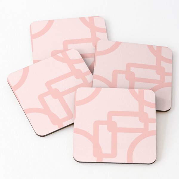 Item preview, Geometric Links in Pastel Rose Pink designed and sold by WD-Artist.