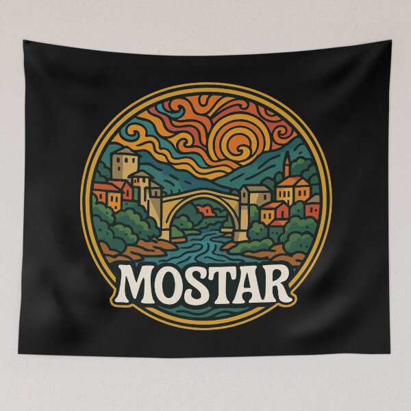 Item preview, Mostar Bosnia And Herzegovina Travel designed and sold by TomFrontierArt.