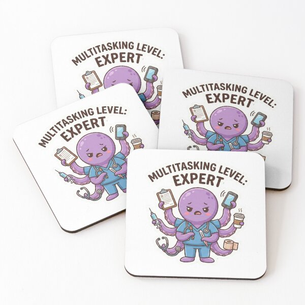 Item preview, Multitasking Expert Octopus Nurse - Cute Medical Sticker designed and sold by Medoodles.