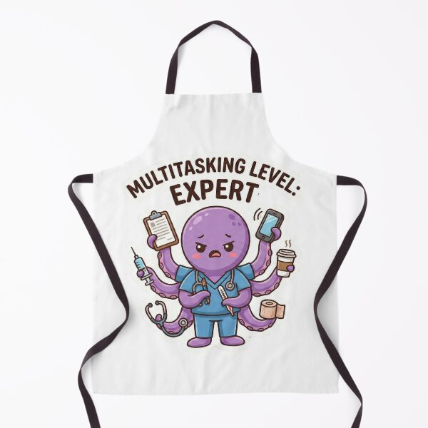 Item preview, Multitasking Expert Octopus Nurse - Cute Medical Sticker designed and sold by Medoodles.
