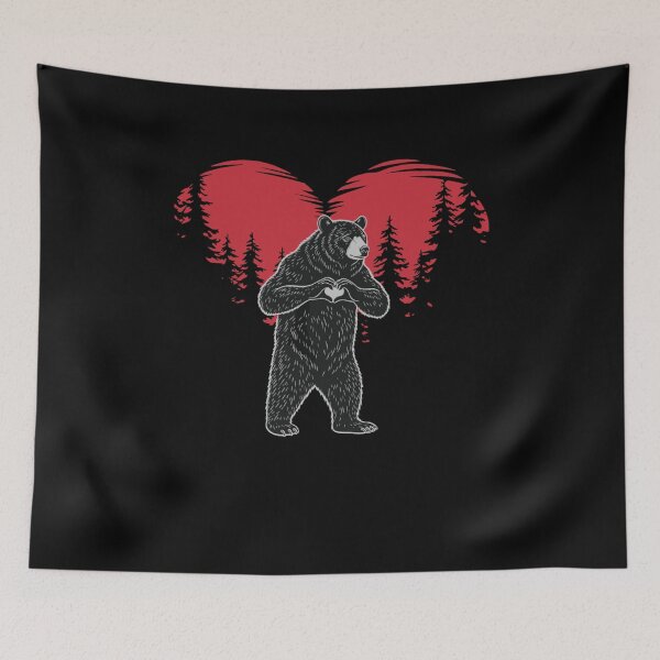 Item preview, Forest Heart Bear  Rustic Wildlife Silhouette designed and sold by Evaevonechi.